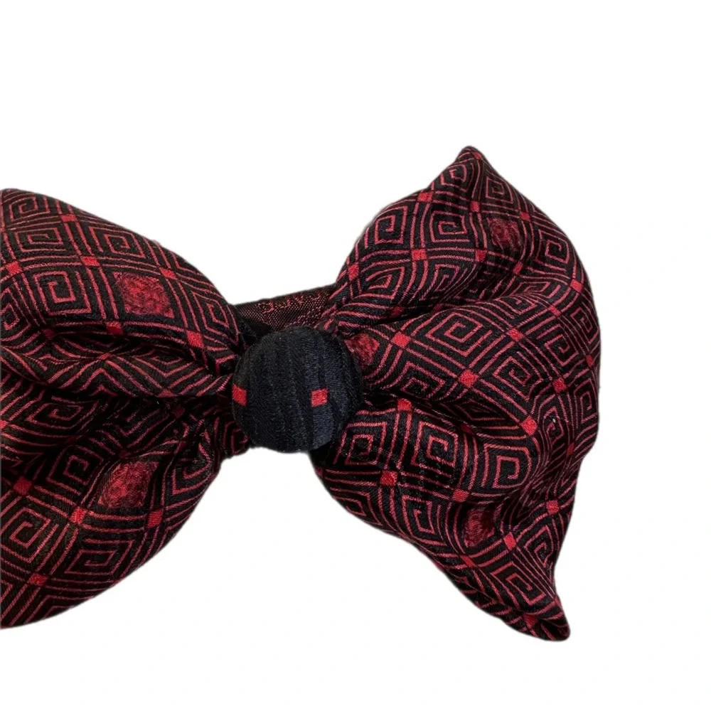 CUSTOM, ONE-OF-A-KIND VERSACE SILK TIE HEADBAND W/ BOW